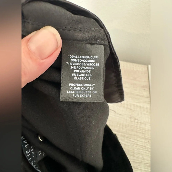 LAFAYETTE 148 Mercer Suede Leather Front Skinny Pants Black Rock Fall Chic 12 - Picture 8 of 10